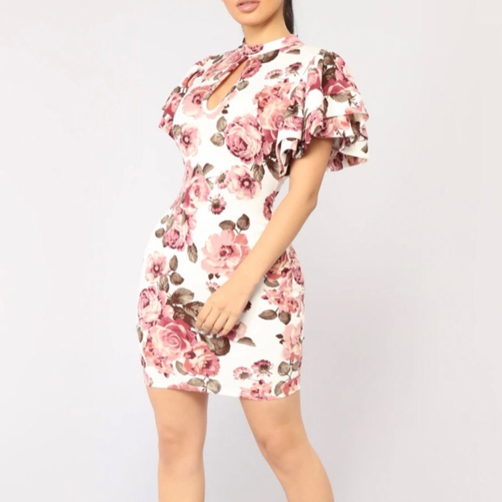Fashion Nova Floral K Mini Dress